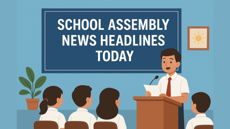 School Assembly News Headlines Today